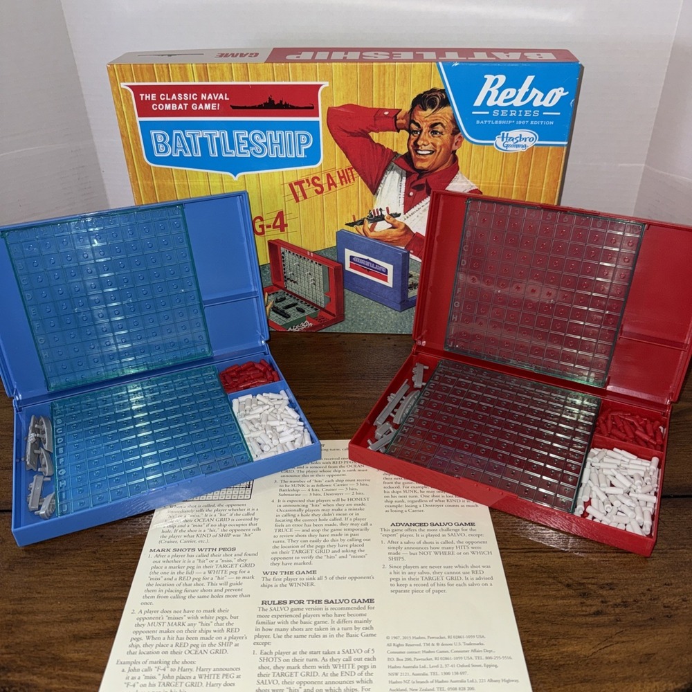 Parker Brothers Battleship Retro Series Naval Board Game 2 Players 7+ B7744 - Picture 3 of 9